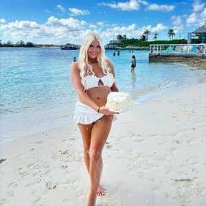 White Pearl-Embellished Shell Bikini Set